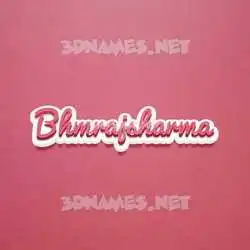 bhmrajsharma in Red Scribble style - 3D name wallpaper