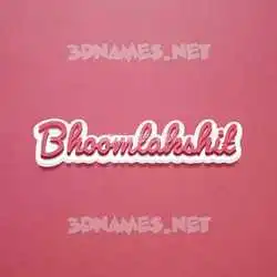 bhoomlakshit in Red Scribble style - 3D name wallpaper
