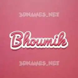 bhoumik in Red Scribble style - 3D name wallpaper