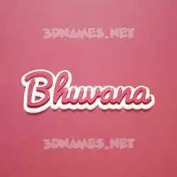 bhuvana in Red Scribble style - 3D name wallpaper