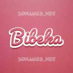 bibeka in Red Scribble style - 3D name wallpaper