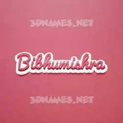 bibhumishra in Red Scribble style - 3D name wallpaper
