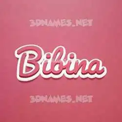 bibina in Red Scribble style - 3D name wallpaper