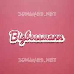 bigbossmann in Red Scribble style - 3D name wallpaper