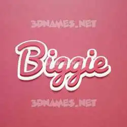 biggie in Red Scribble style - 3D name wallpaper