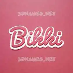 bikki in Red Scribble style - 3D name wallpaper