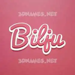 bilju in Red Scribble style - 3D name wallpaper