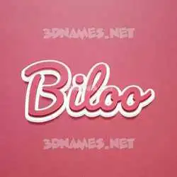biloo in Red Scribble style - 3D name wallpaper