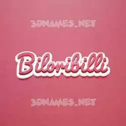 biloribilli in Red Scribble style - 3D name wallpaper