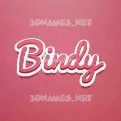 bindy in Red Scribble style - 3D name wallpaper