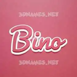bino in Red Scribble style - 3D name wallpaper