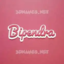 bipendra in Red Scribble style - 3D name wallpaper