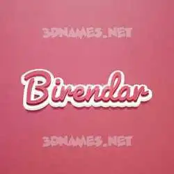 birendar in Red Scribble style - 3D name wallpaper