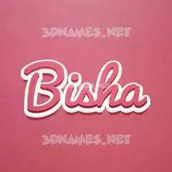 bisha in Red Scribble style - 3D name wallpaper
