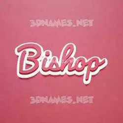 bishop in Red Scribble style - 3D name wallpaper