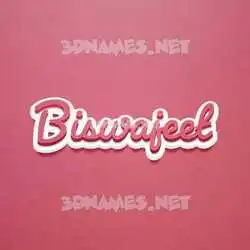 biswajeet in Red Scribble style - 3D name wallpaper