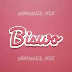biswo in Red Scribble style - 3D name wallpaper
