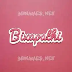 bixapathi in Red Scribble style - 3D name wallpaper