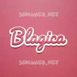 blagica in Red Scribble style - 3D name wallpaper