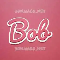 bob in Red Scribble style - 3D name wallpaper