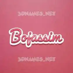 bojassim in Red Scribble style - 3D name wallpaper