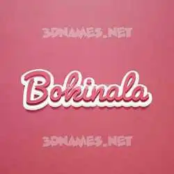 bokinala in Red Scribble style - 3D name wallpaper