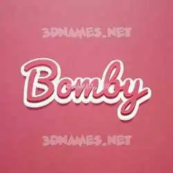 bomby in Red Scribble style - 3D name wallpaper