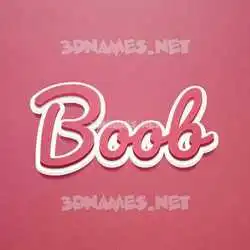 boob in Red Scribble style - 3D name wallpaper