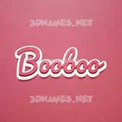 booboo in Red Scribble style - 3D name wallpaper