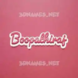 boopathiraj in Red Scribble style - 3D name wallpaper