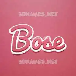 bose in Red Scribble style - 3D name wallpaper