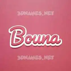 bouna in Red Scribble style - 3D name wallpaper