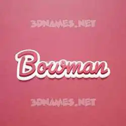 bowman in Red Scribble style - 3D name wallpaper