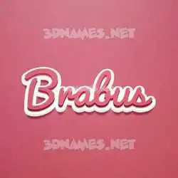 brabus in Red Scribble style - 3D name wallpaper