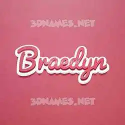 braedyn in Red Scribble style - 3D name wallpaper