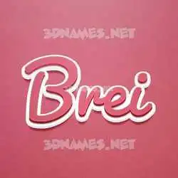 brei in Red Scribble style - 3D name wallpaper