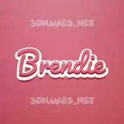 brendie in Red Scribble style - 3D name wallpaper