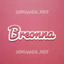breonna in Red Scribble style - 3D name wallpaper