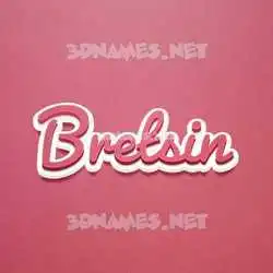 bretsin in Red Scribble style - 3D name wallpaper