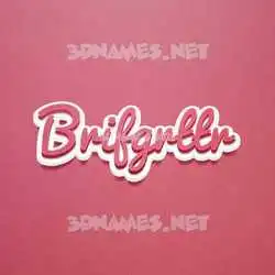 brifgrttr in Red Scribble style - 3D name wallpaper
