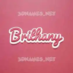 brithany in Red Scribble style - 3D name wallpaper