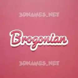 brogonian in Red Scribble style - 3D name wallpaper