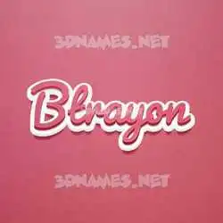 btrayon in Red Scribble style - 3D name wallpaper