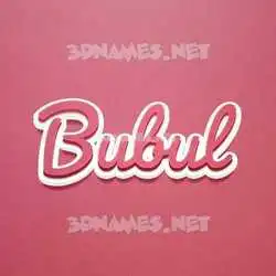 bubul in Red Scribble style - 3D name wallpaper