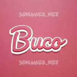 buco in Red Scribble style - 3D name wallpaper