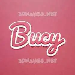 bucy in Red Scribble style - 3D name wallpaper