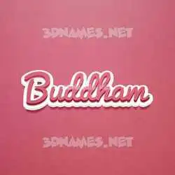 buddham in Red Scribble style - 3D name wallpaper