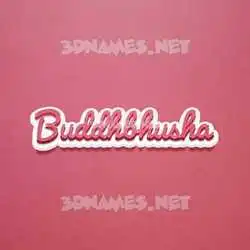 buddhbhusha in Red Scribble style - 3D name wallpaper