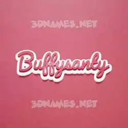buffysanty in Red Scribble style - 3D name wallpaper