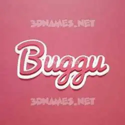 buggu in Red Scribble style - 3D name wallpaper